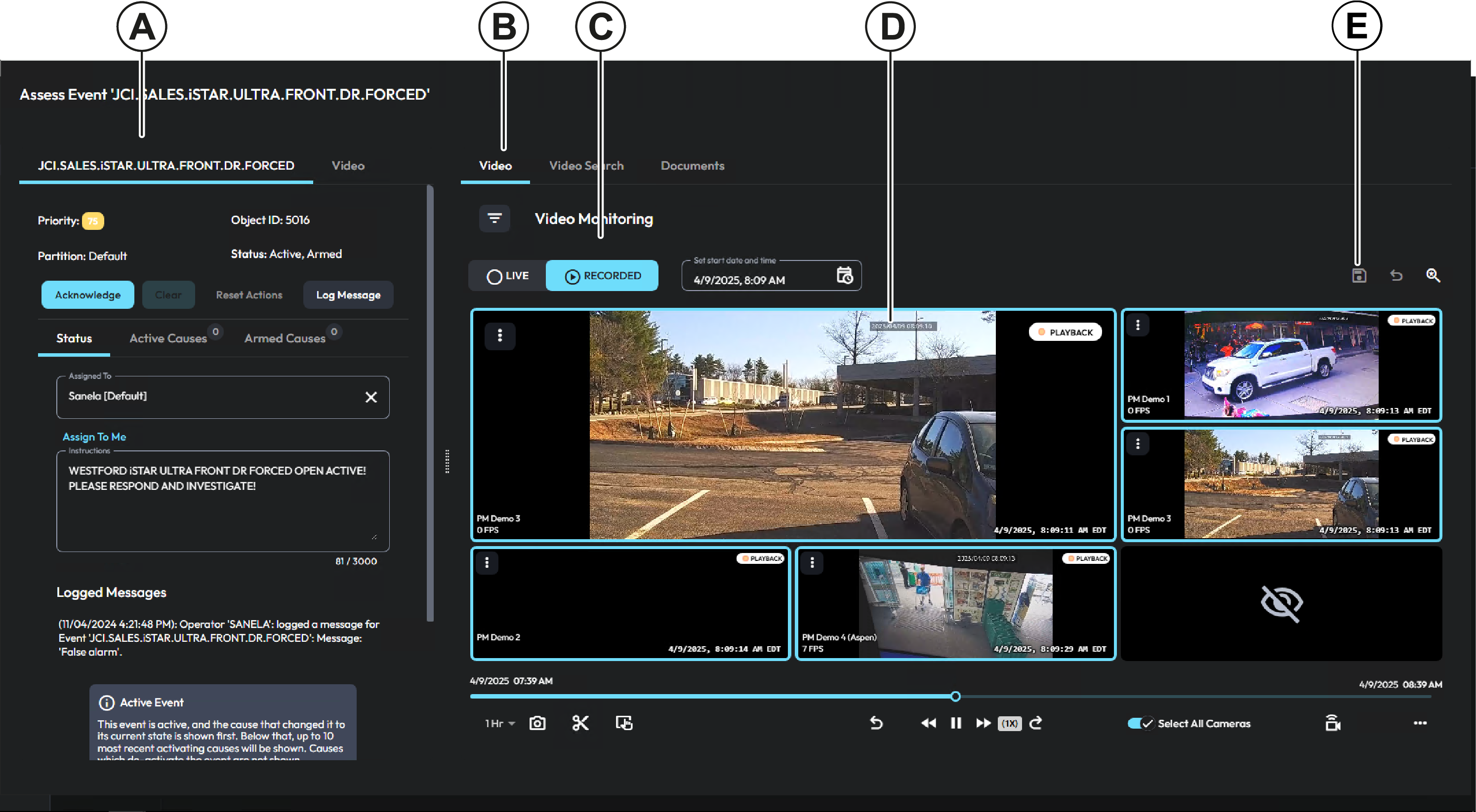 Image of the Assess Event module