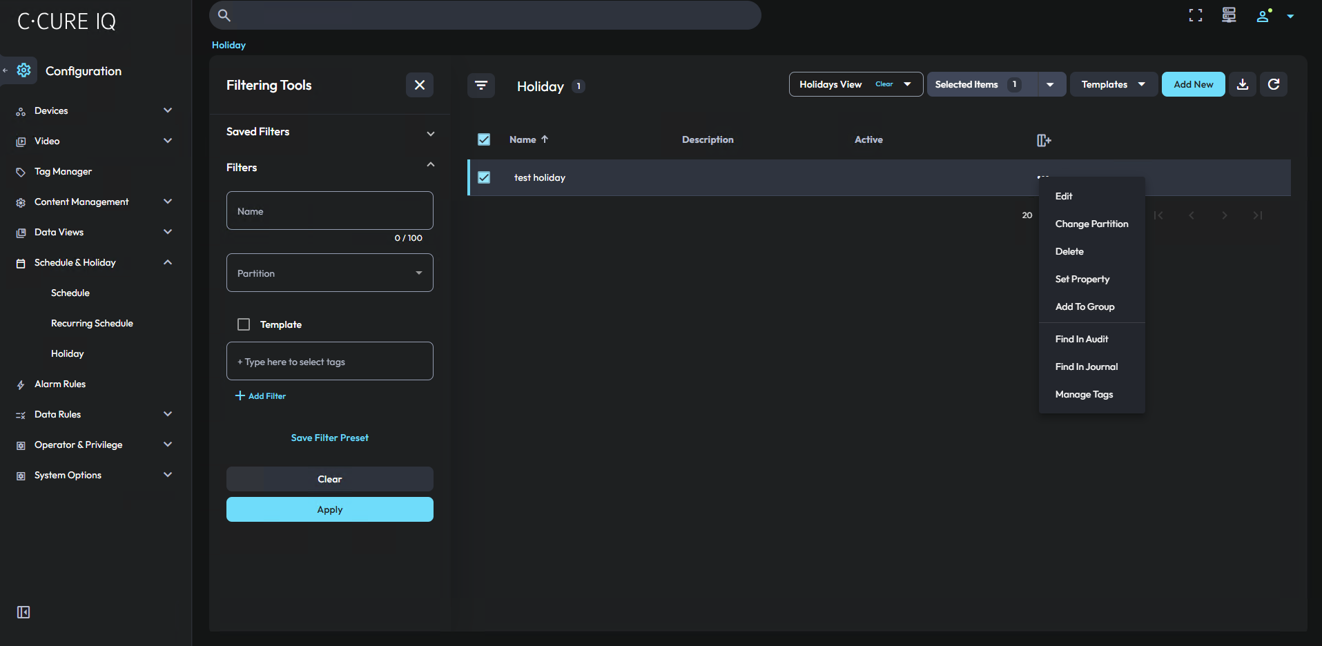 Image of the holiday module