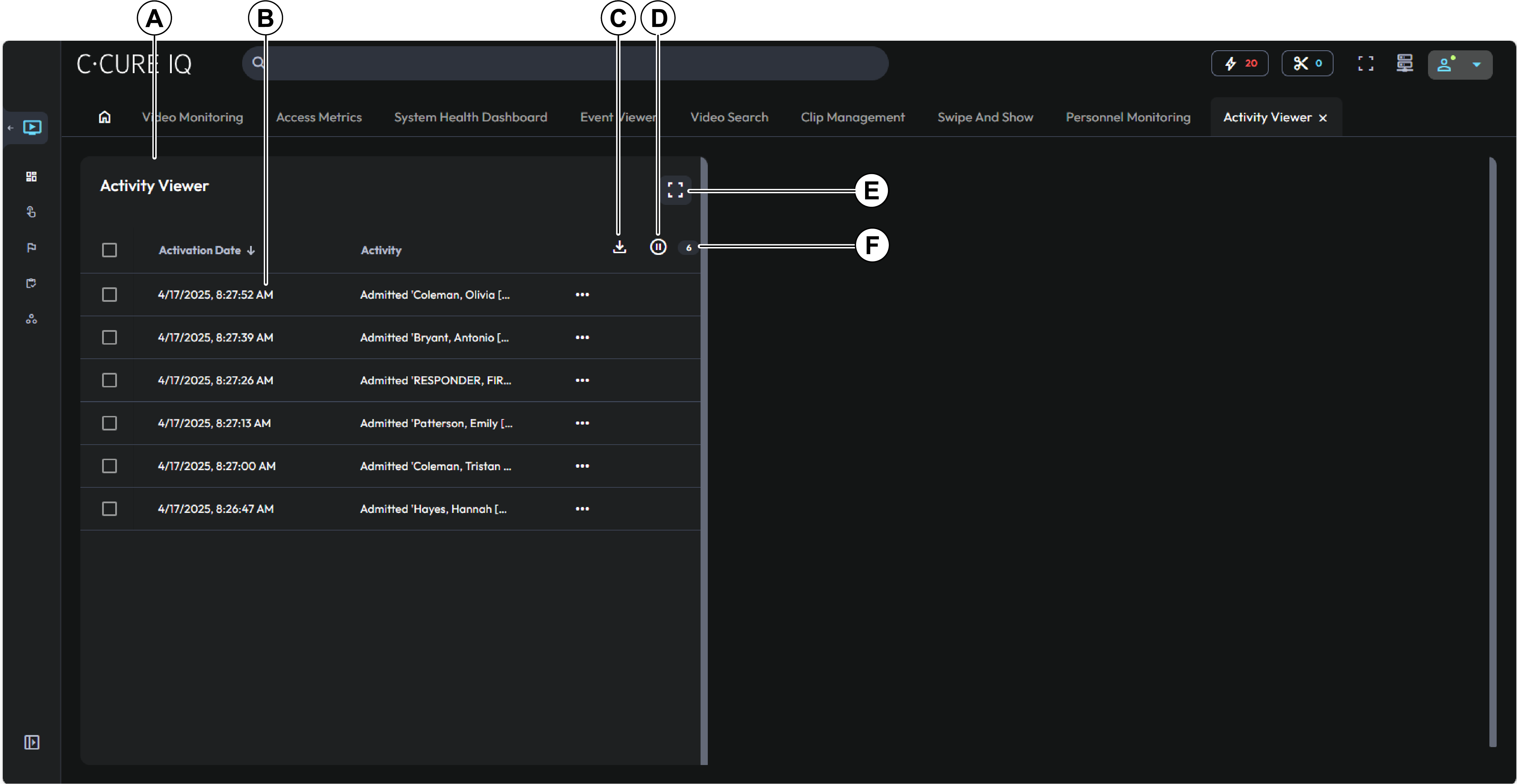 Image of the activity viewer module