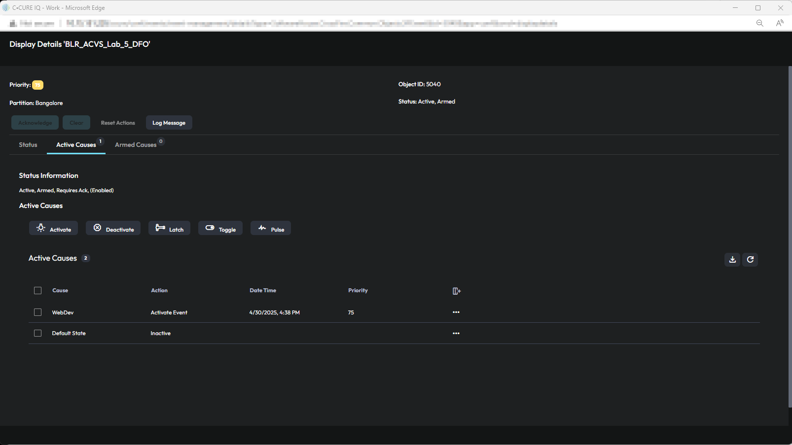 Image of the event details for a door forced event.