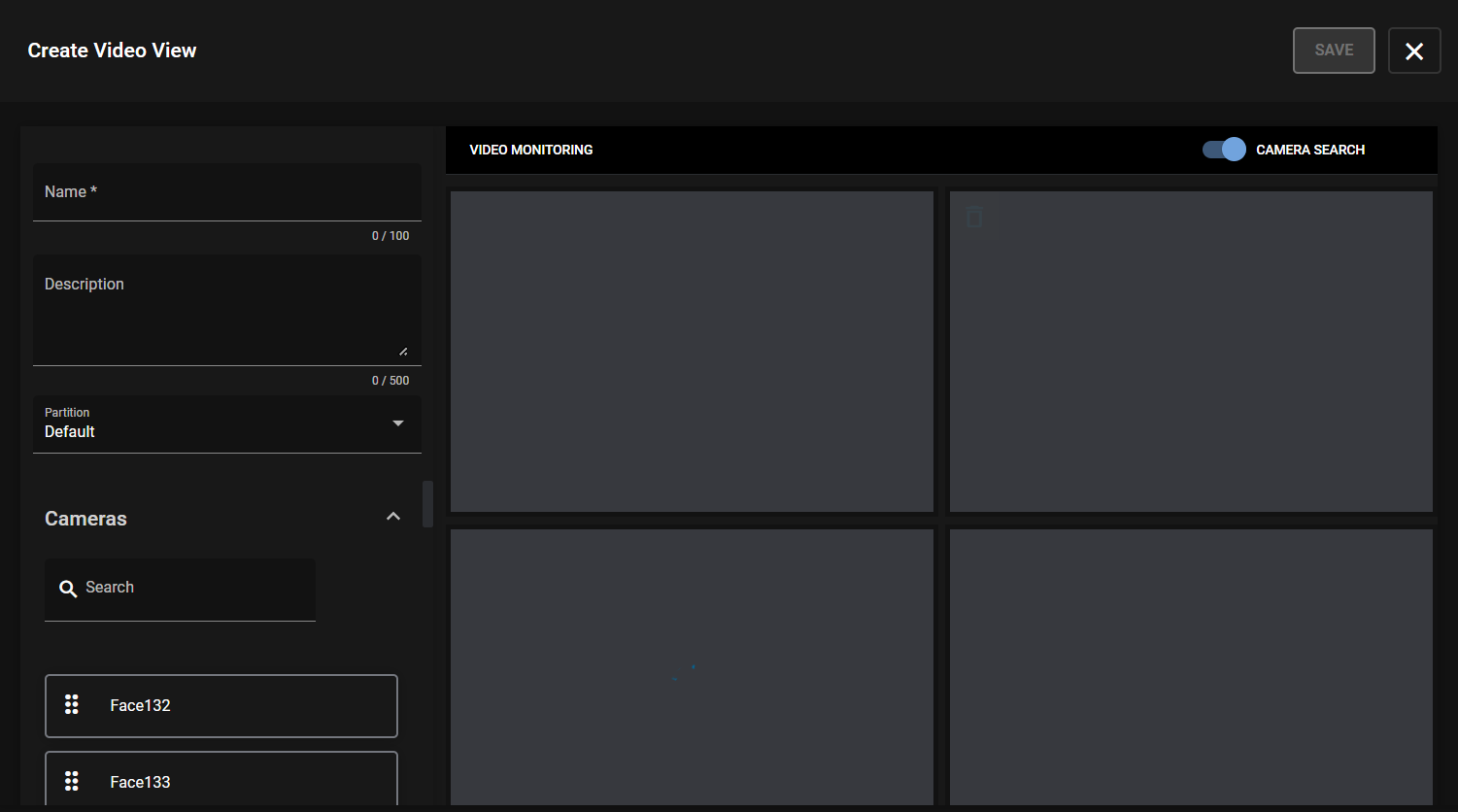A screenshot of the Create Video View screen.