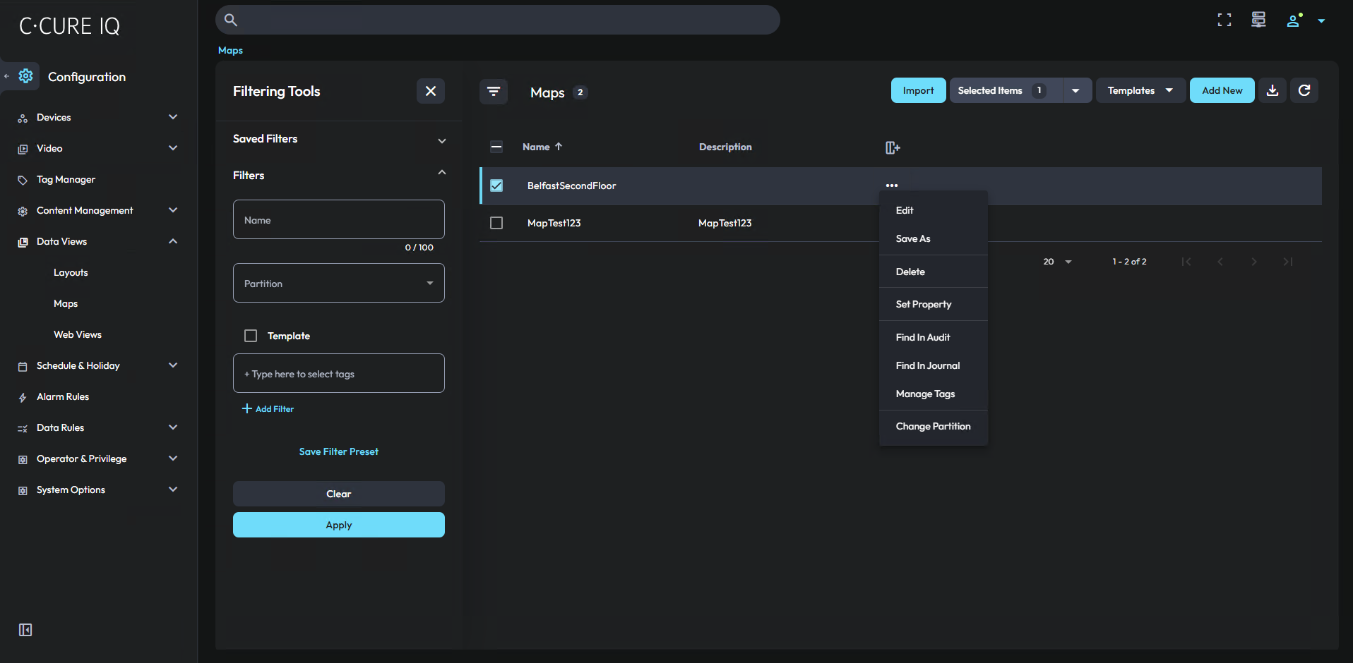 Image of the Maps page