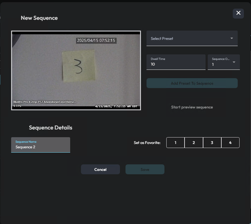 Image of the New Sequence editor